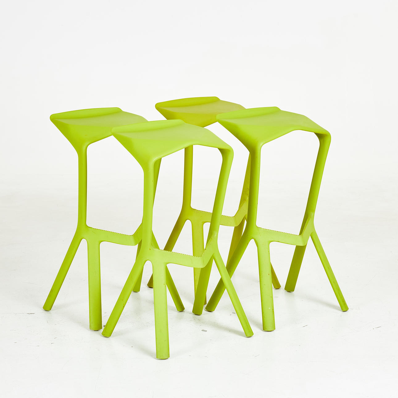 KONSTANTIN GRCIC. Bar stools, 4 pcs, “Miura”, for Plank, Italy, plastic ...
