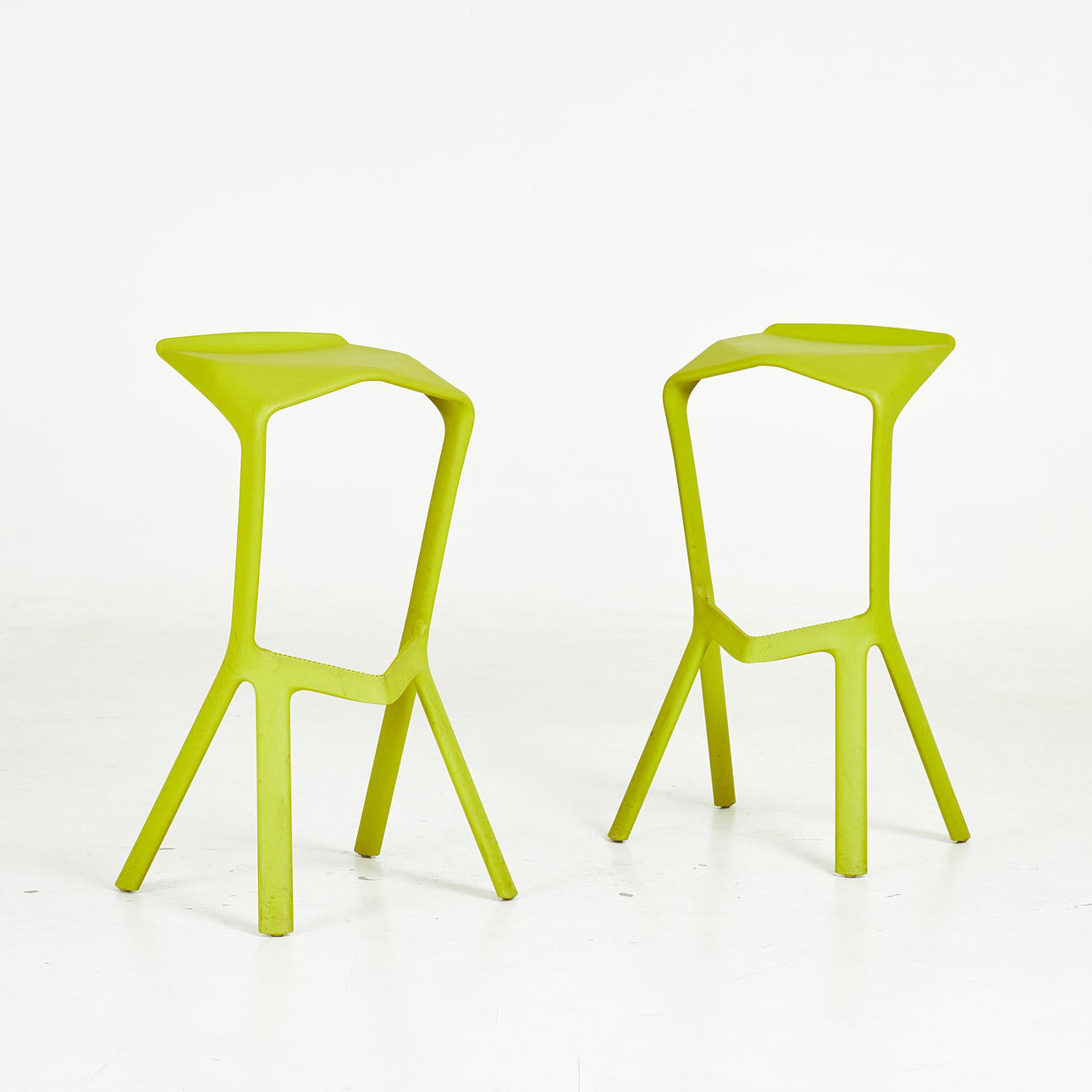 KONSTANTIN GRCIC. Bar stools, 1 pair, “Miura”, for Plank, Italy ...