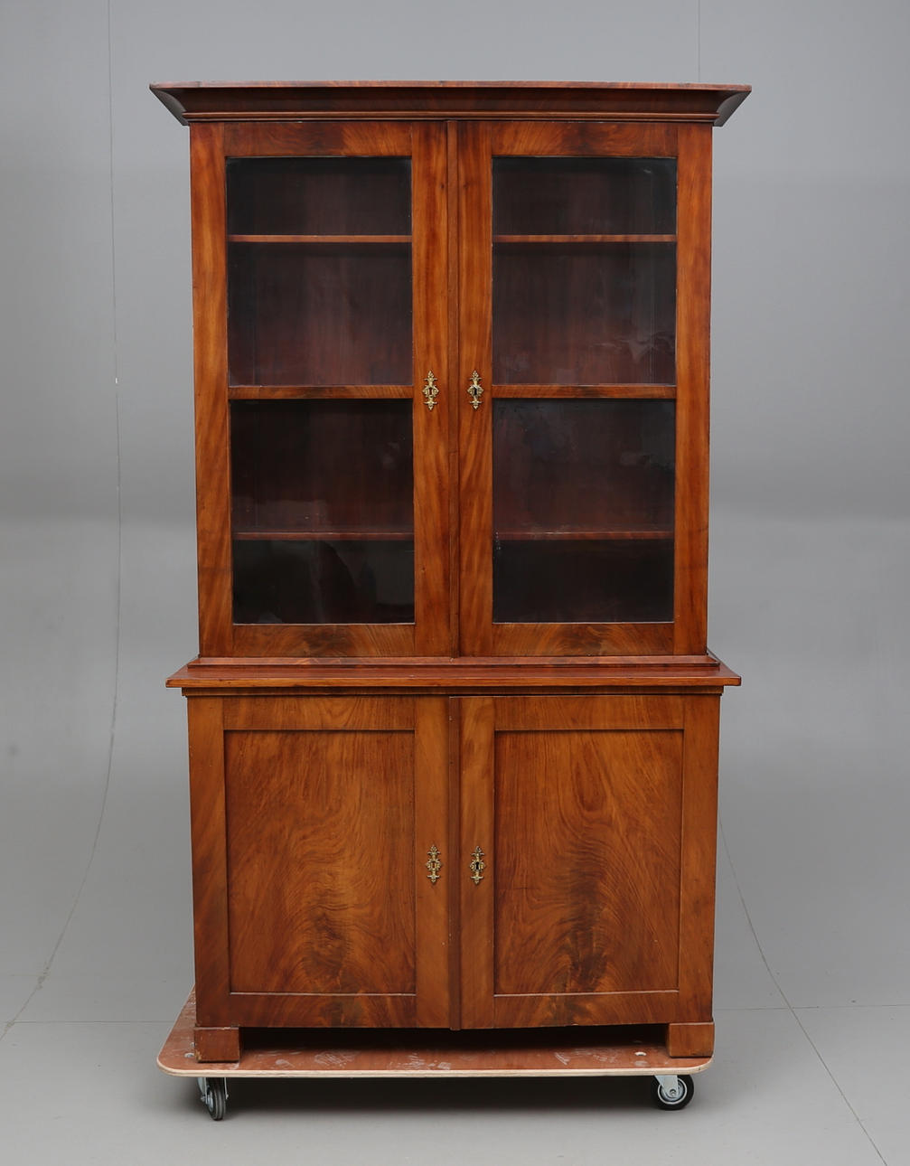 BOKSKÅP, valnöt, 1800/1900-tal.