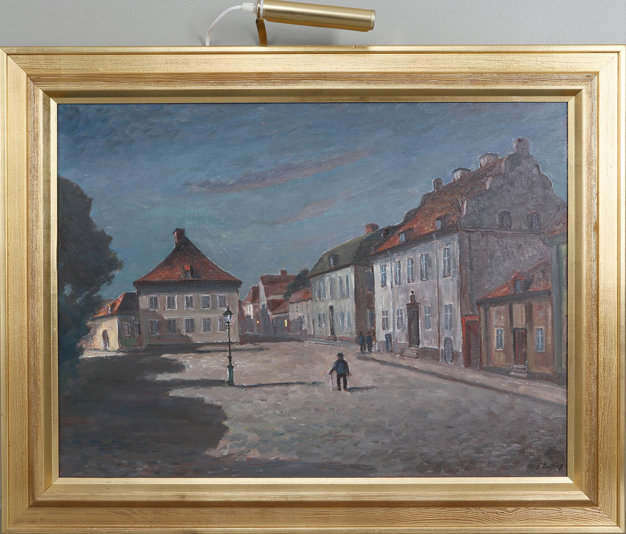 LAGE CARLSSON. Kalmarmotiv, olja på duk, signerad.