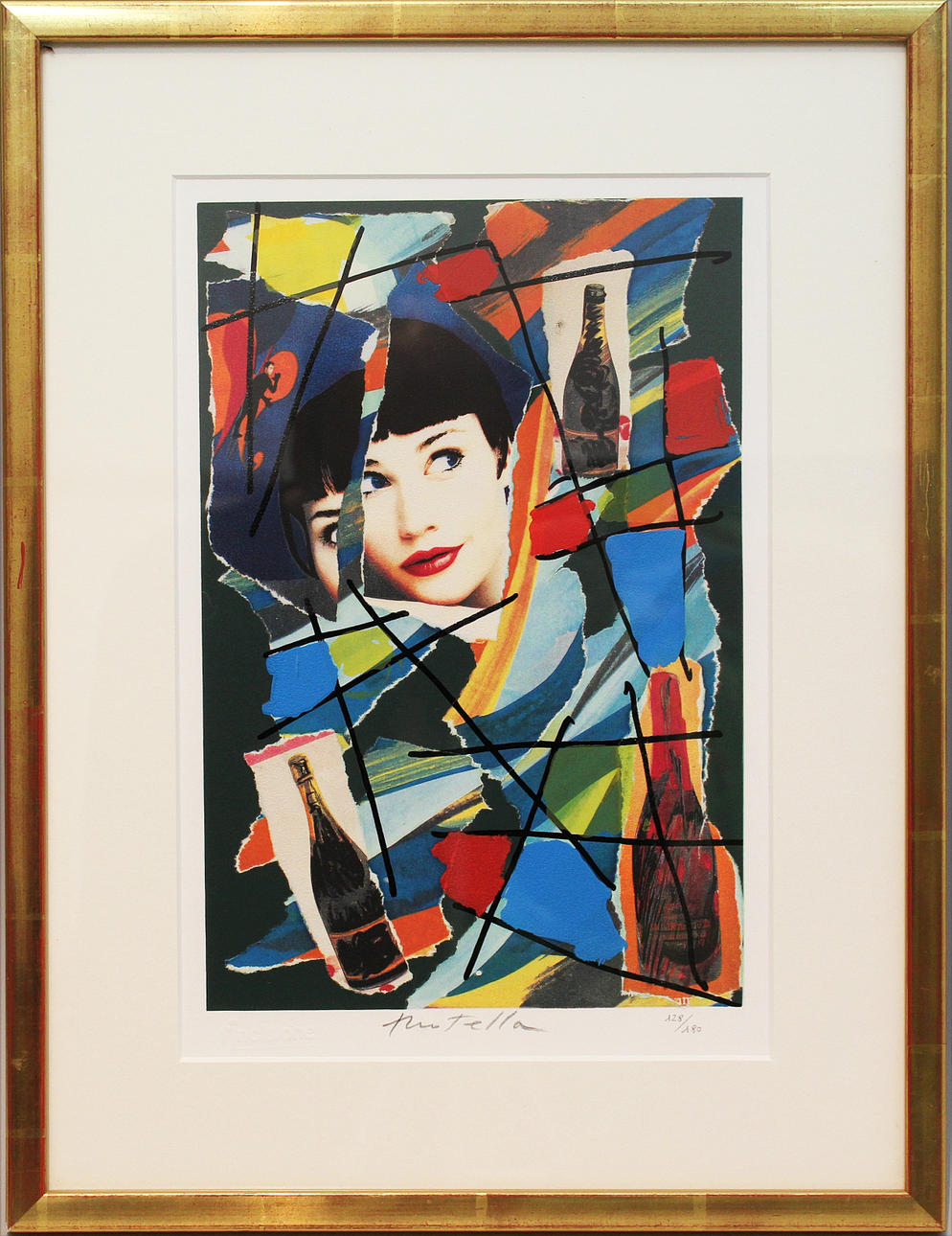 MIMMO ROTELLA. "Rinclstone". Collage. Signerad.128/180.