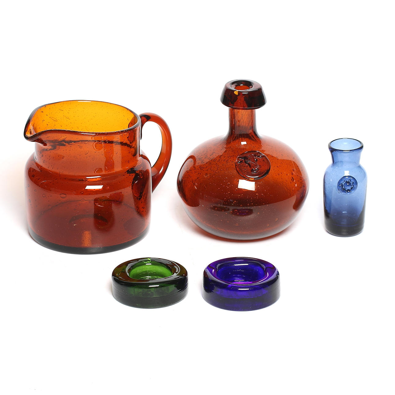 ERIK HÖGLUND, 5 delar, glas, Erik Höglund, Boda, 1900-tal.