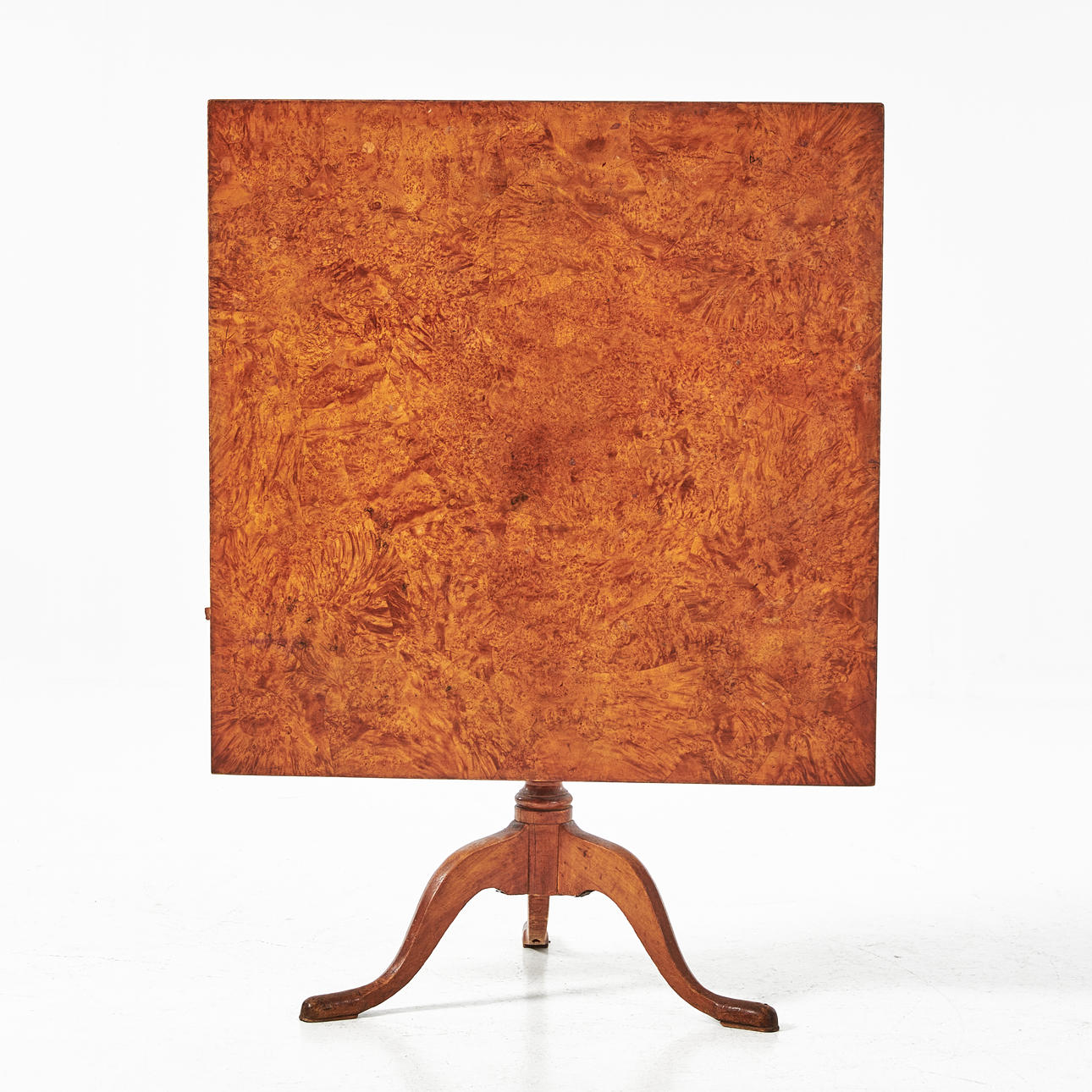Una mesa plegable, principios del siglo XIX, Mälardalen, chapa chapada ...