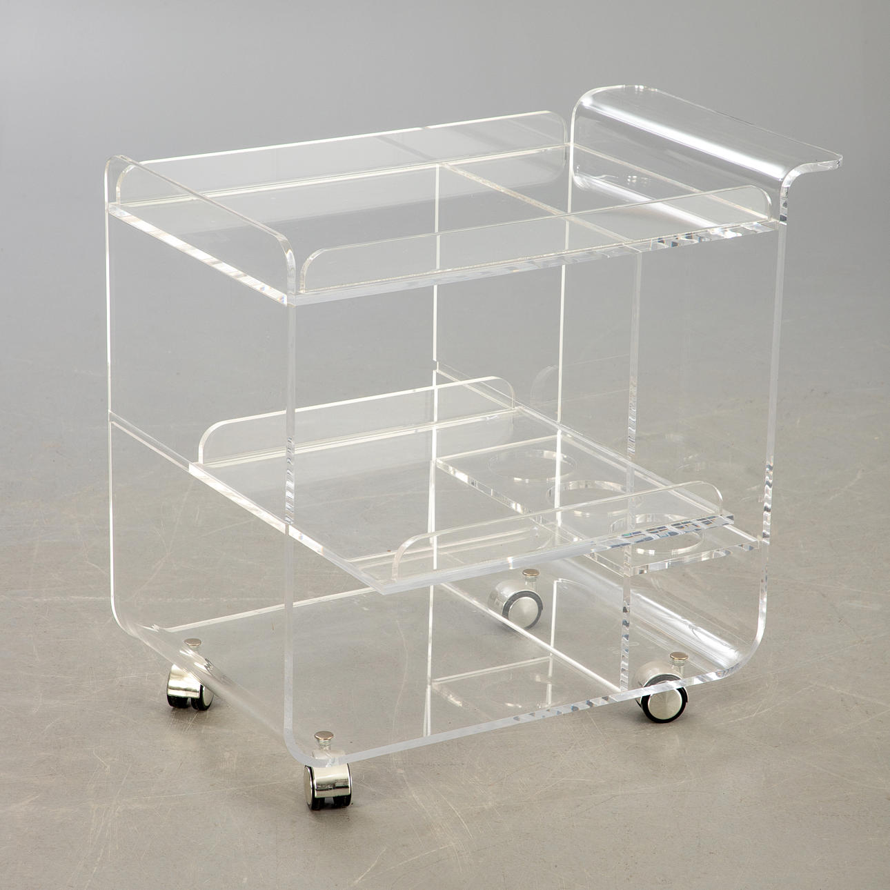acrylic serving trolleys/bar trolleys.