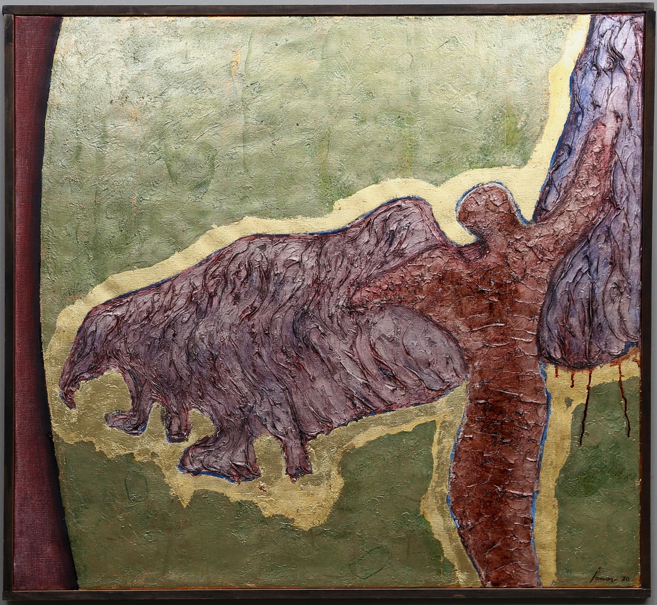 GUNNAR JANSER. "Ikaros". Olja på duk. Signerad.