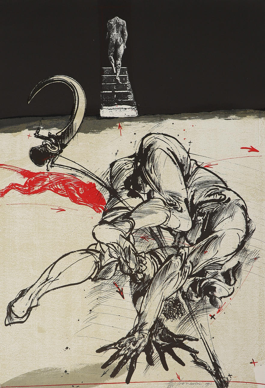 VLADIMIR VELICKOVIC. Silkscreen, signed and numbered XI/XXV, dated 1993.