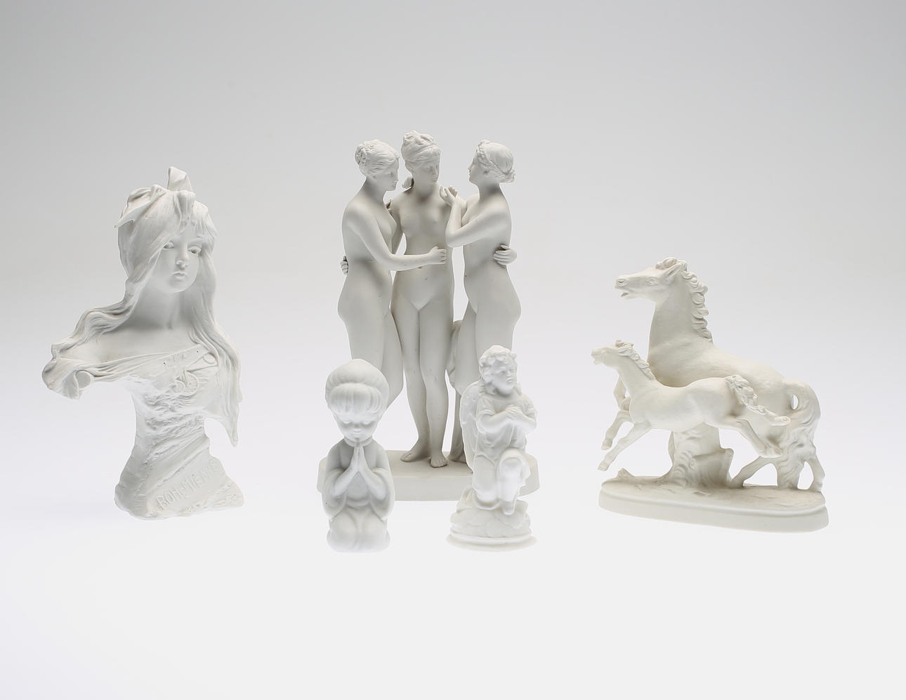 FIGURINER, 5 delar, keramik, 1900-tal.