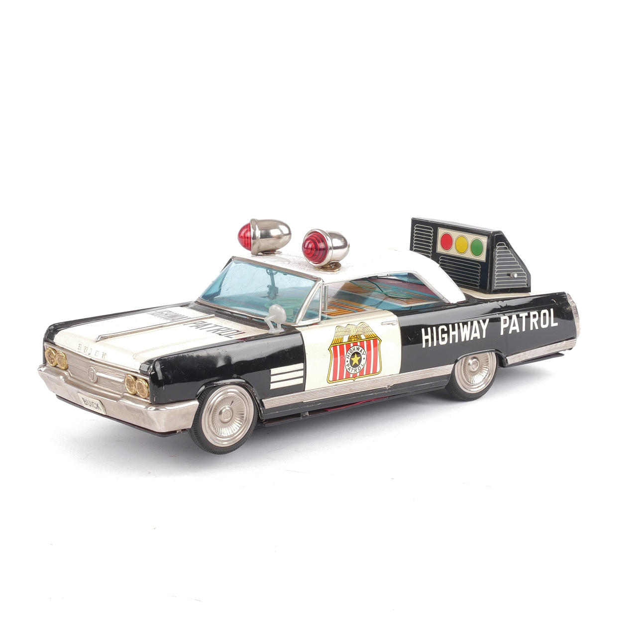 60's TOY TIN POLICE PATROL HIGHWAY BUICK VINTAGE ミニカー　ブリキ　イチコー　当時物 PATROL HIGHWAY BATT. JAPAN OPER. ミニカー