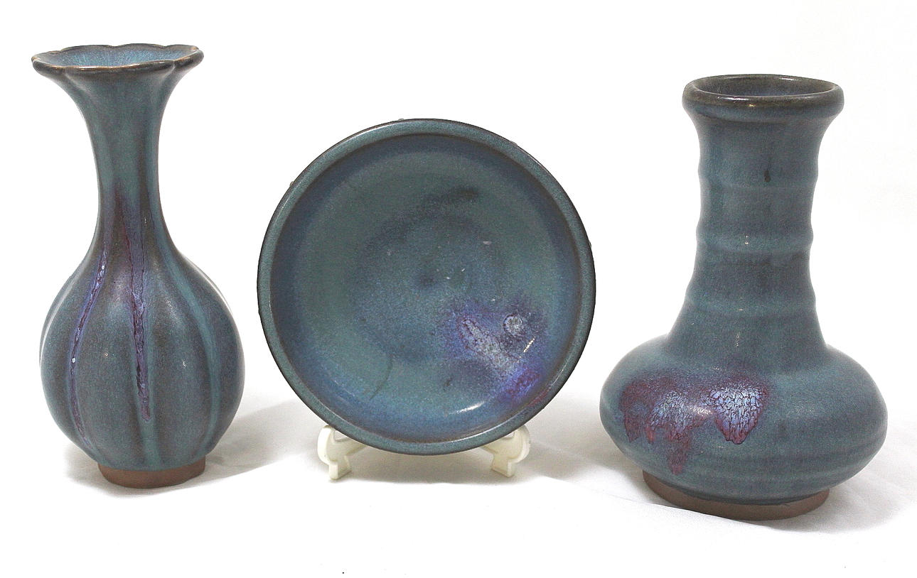 VASER och SKÅL, keramik, JUN YAO - typ, Kina.