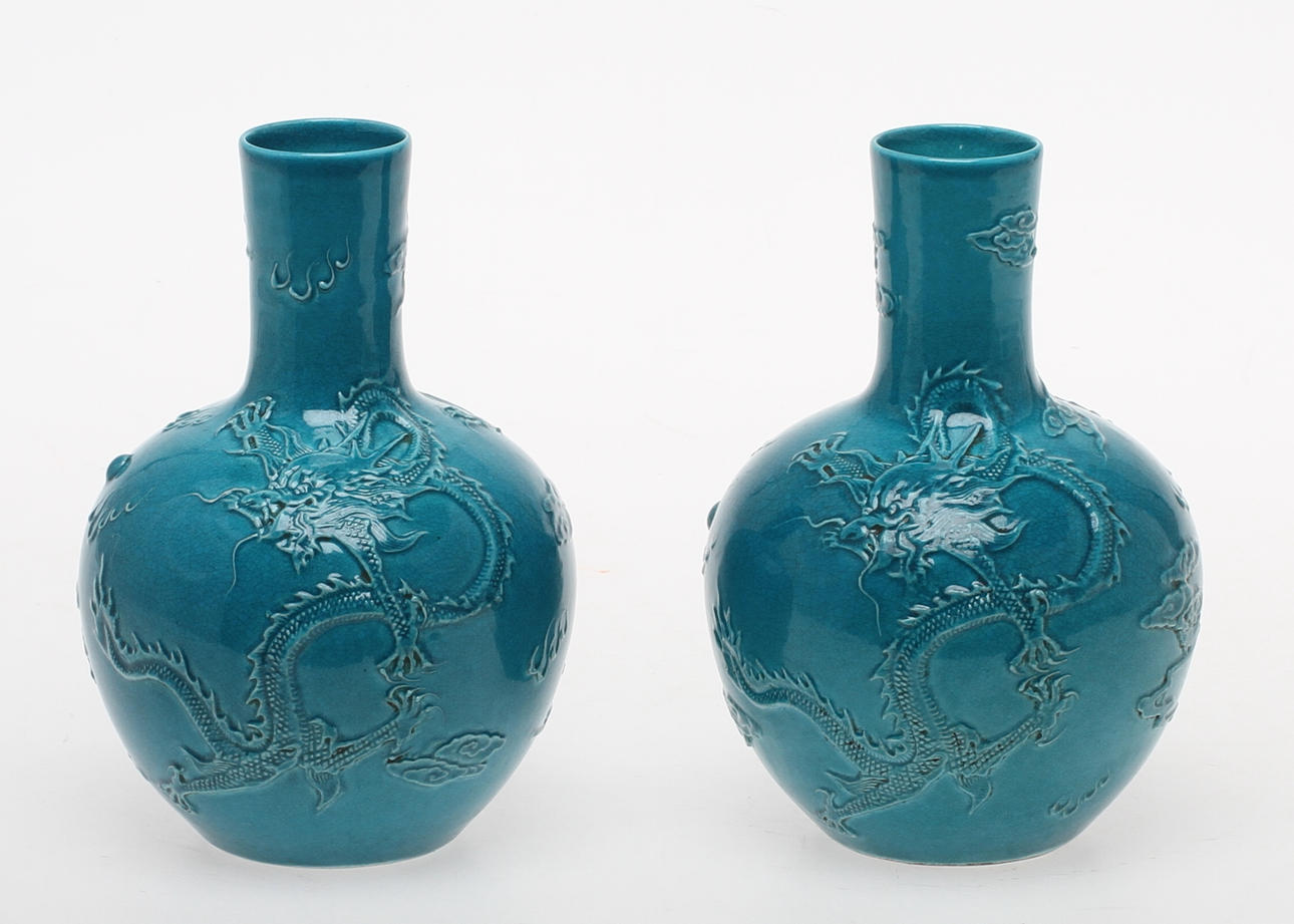 VASER, 1 par, porslin, Kina.