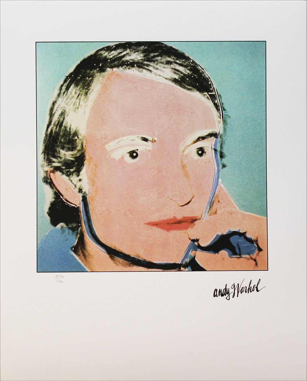 ANDY WARHOL. Roy Lichtenstein. Granolitografi. Signerad i trycket. 1370/2400.