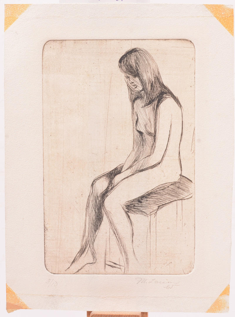 OIDENTIFIERAD KONSTNÄR. Model. Etching.