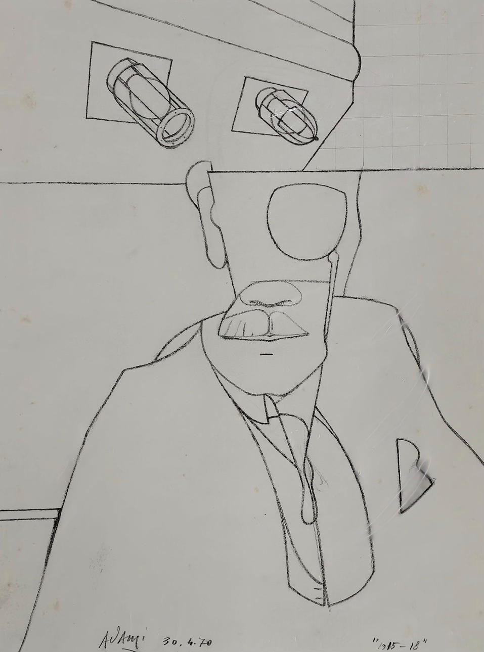 ADAMI. LITOGRAFÍA. RETRATO, 1970.