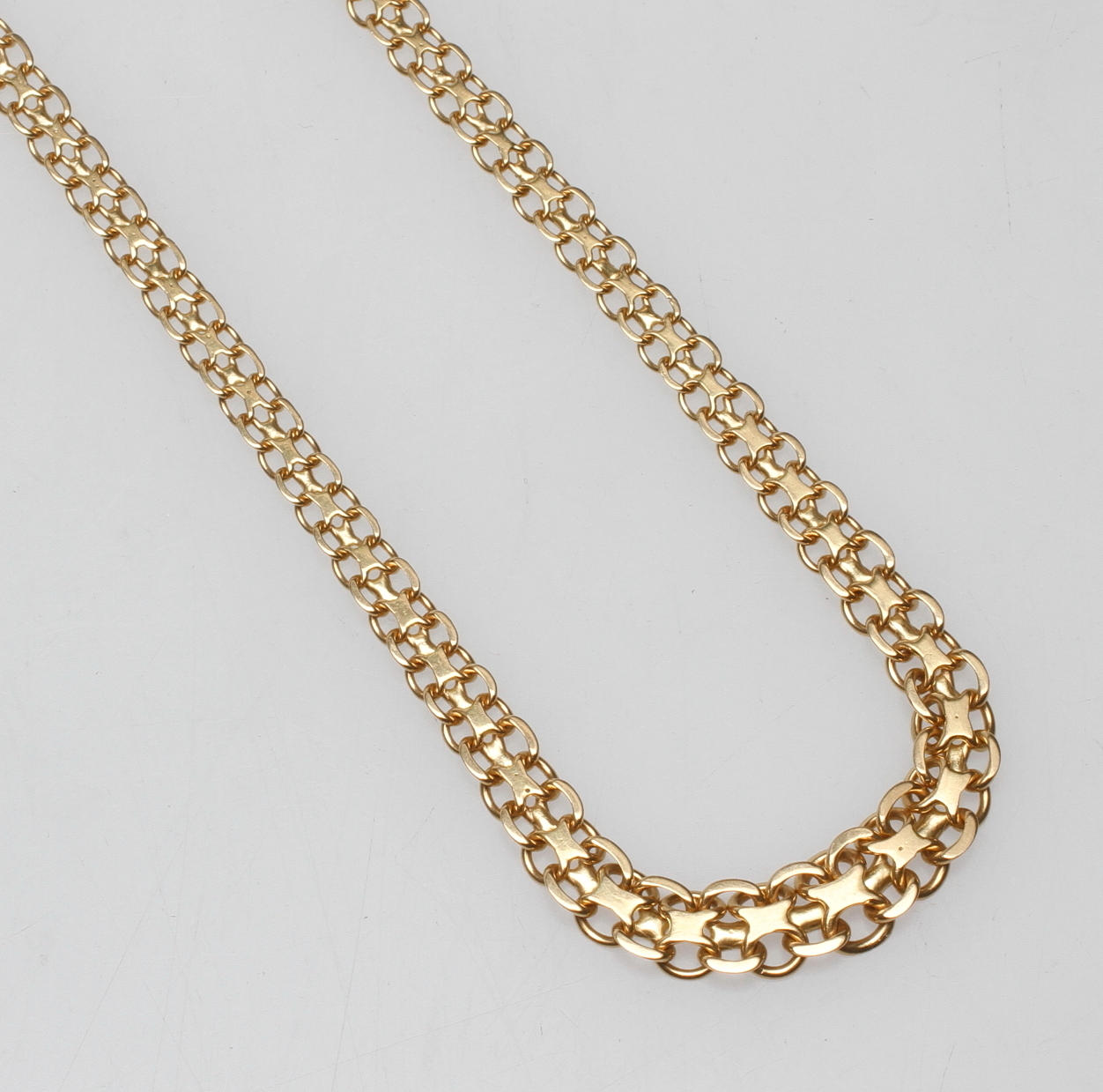 HALSBAND X-LÄNK, 18k guld, vikt ca 15 gr.