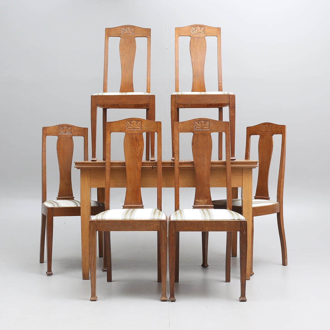 MATSALSMÖBEL, 7 delar, senjugend, tidigt 1900-tal.