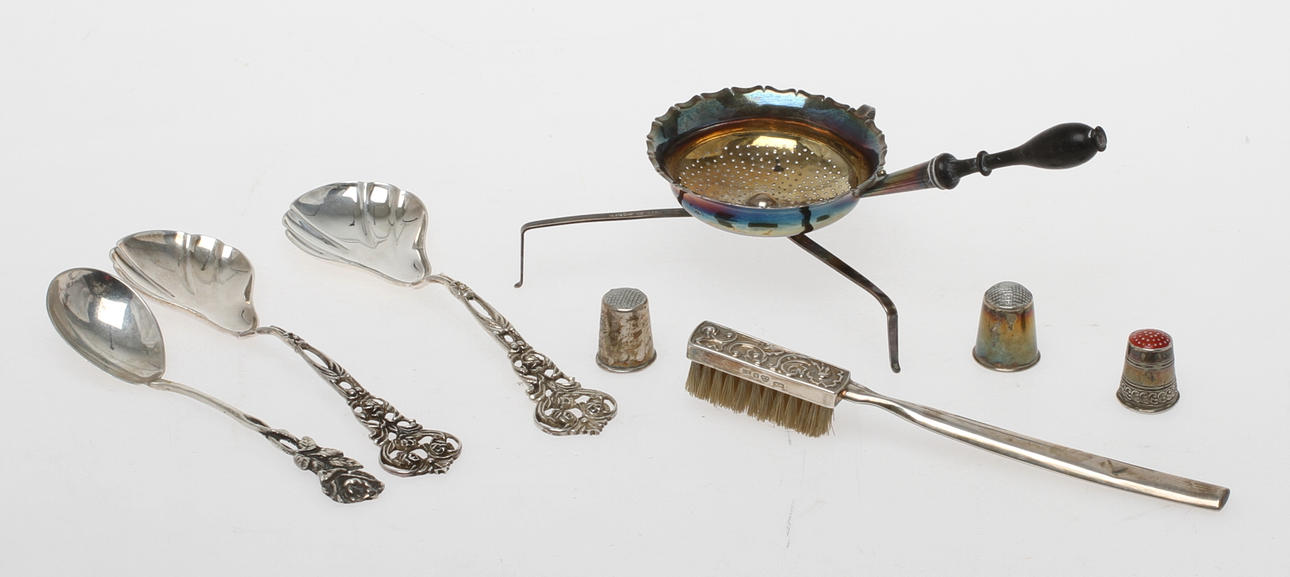 PARTI SILVER, 8 delar. Tot vikt 126 gram.