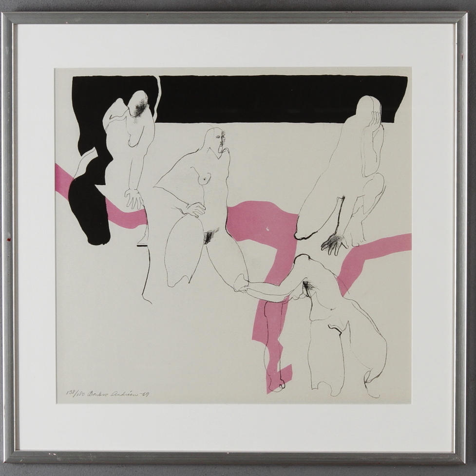 BARBRO ANDRÉEN. Färglitografi, signerad samt numrerad 138/180.