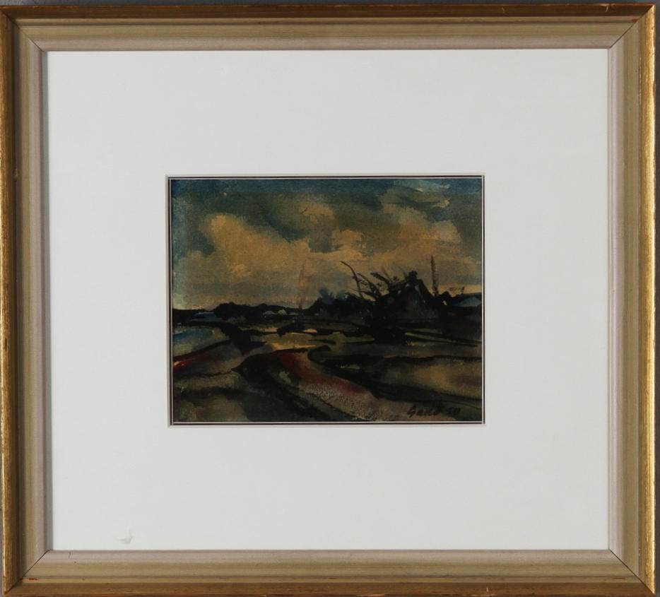 BERTIL GADÖ. Blandteknik, signerad samt daterad 50.