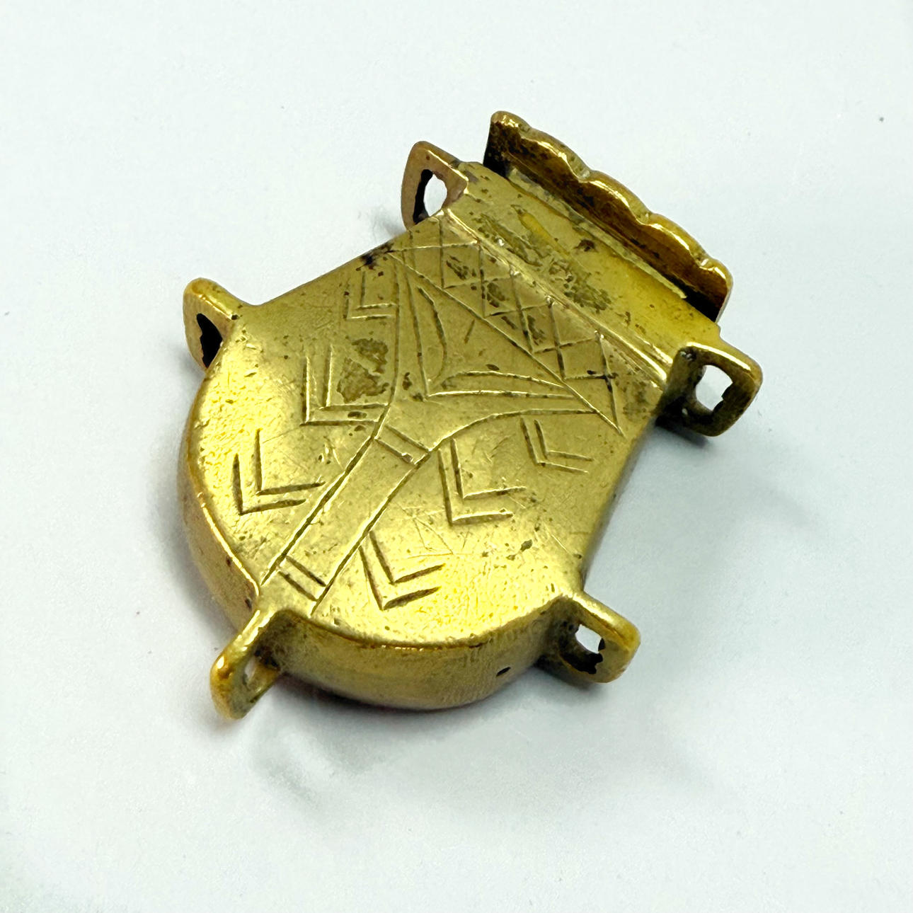 KRUTDOSA - Brass with belt loops - decorated.