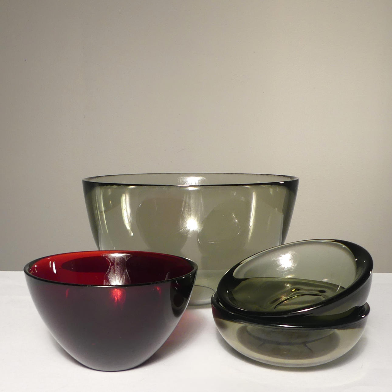 CUENCOS, vidrio, 4 piezas, Orrefors.