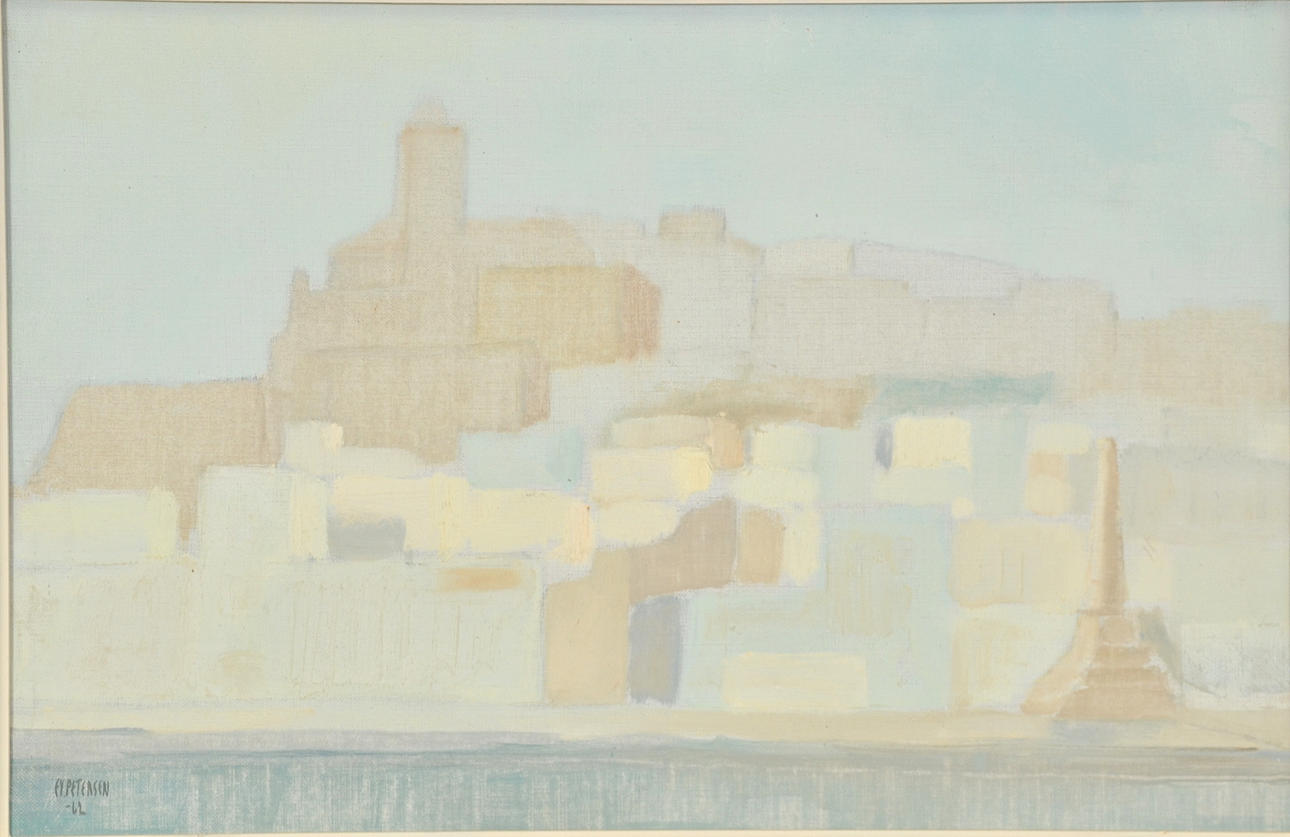 EYVIND PETERSEN. Olja på duk.