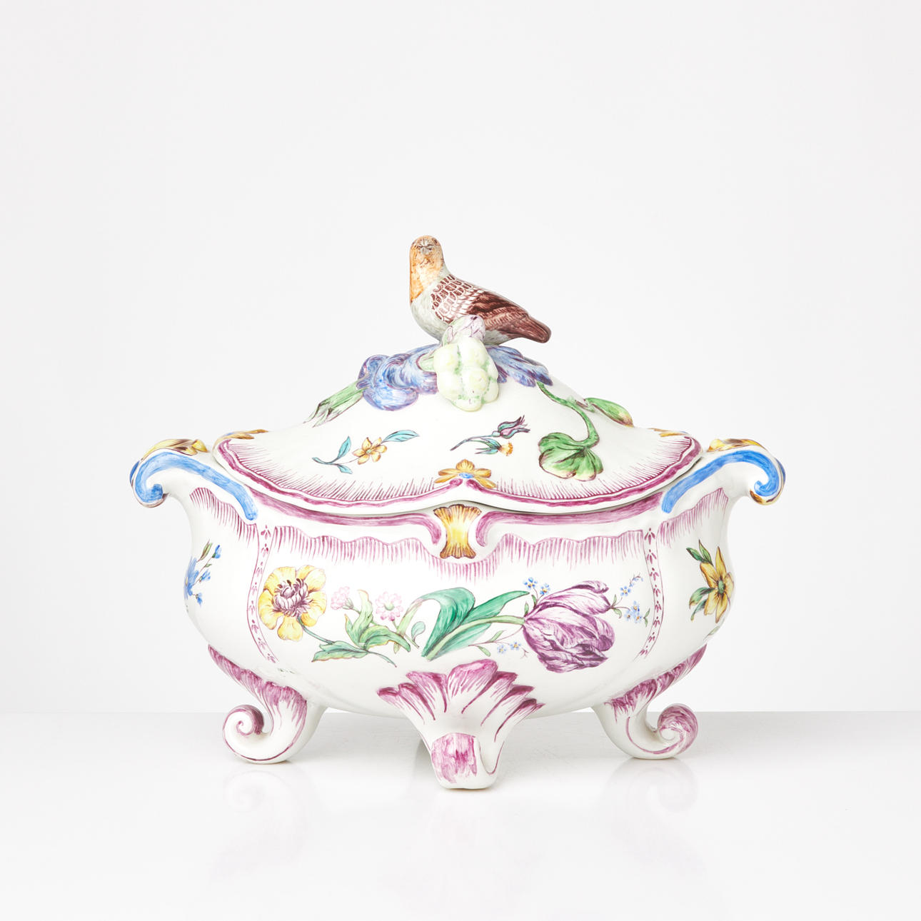 TERRIN, Rococo style, faience, marked AX 1958.