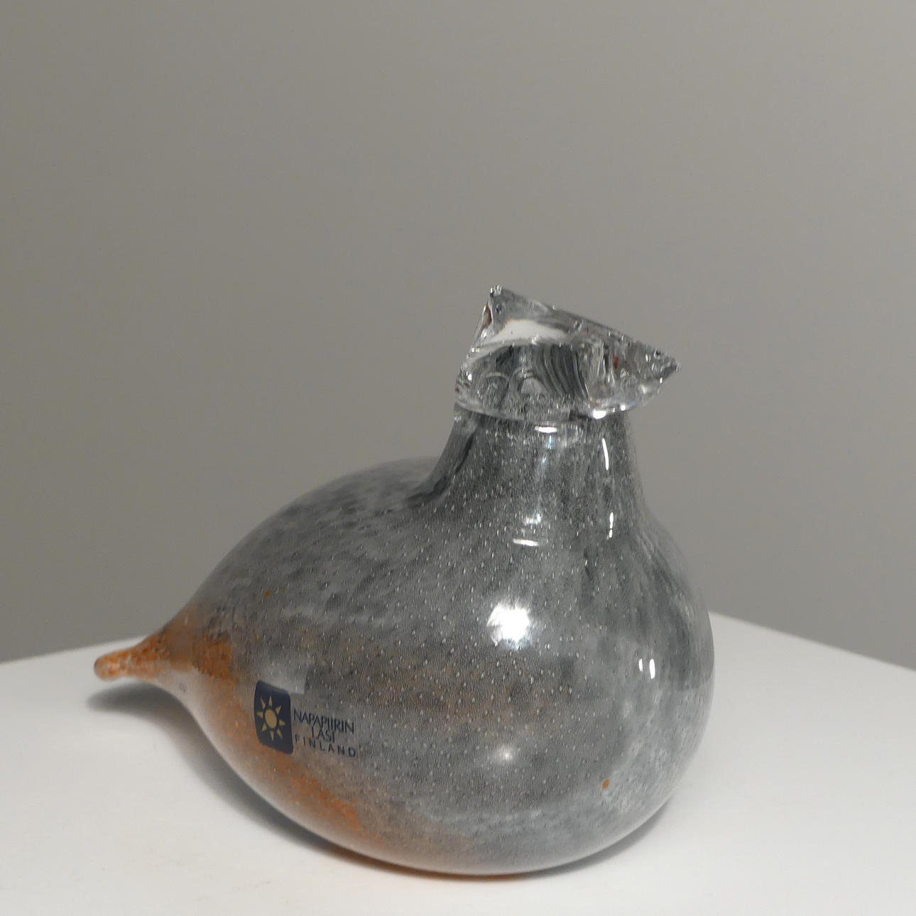OIVA TOIKKA. bird, Napapiirin Lasi Finland, signed O. Toikka