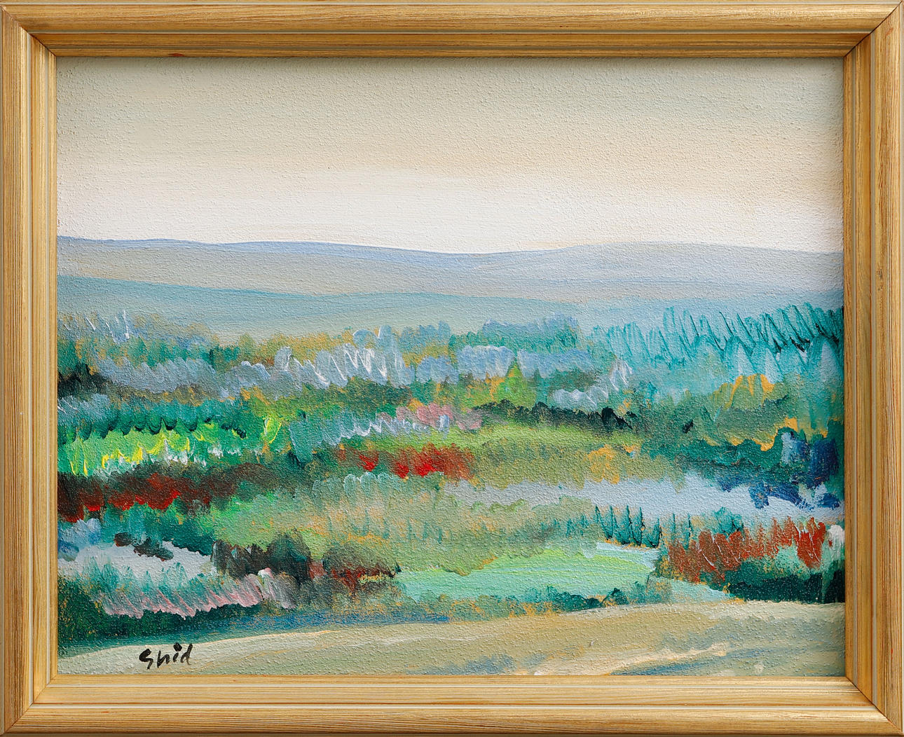 HARDY STRID. “View from Havredal”, oil on panel, signed.