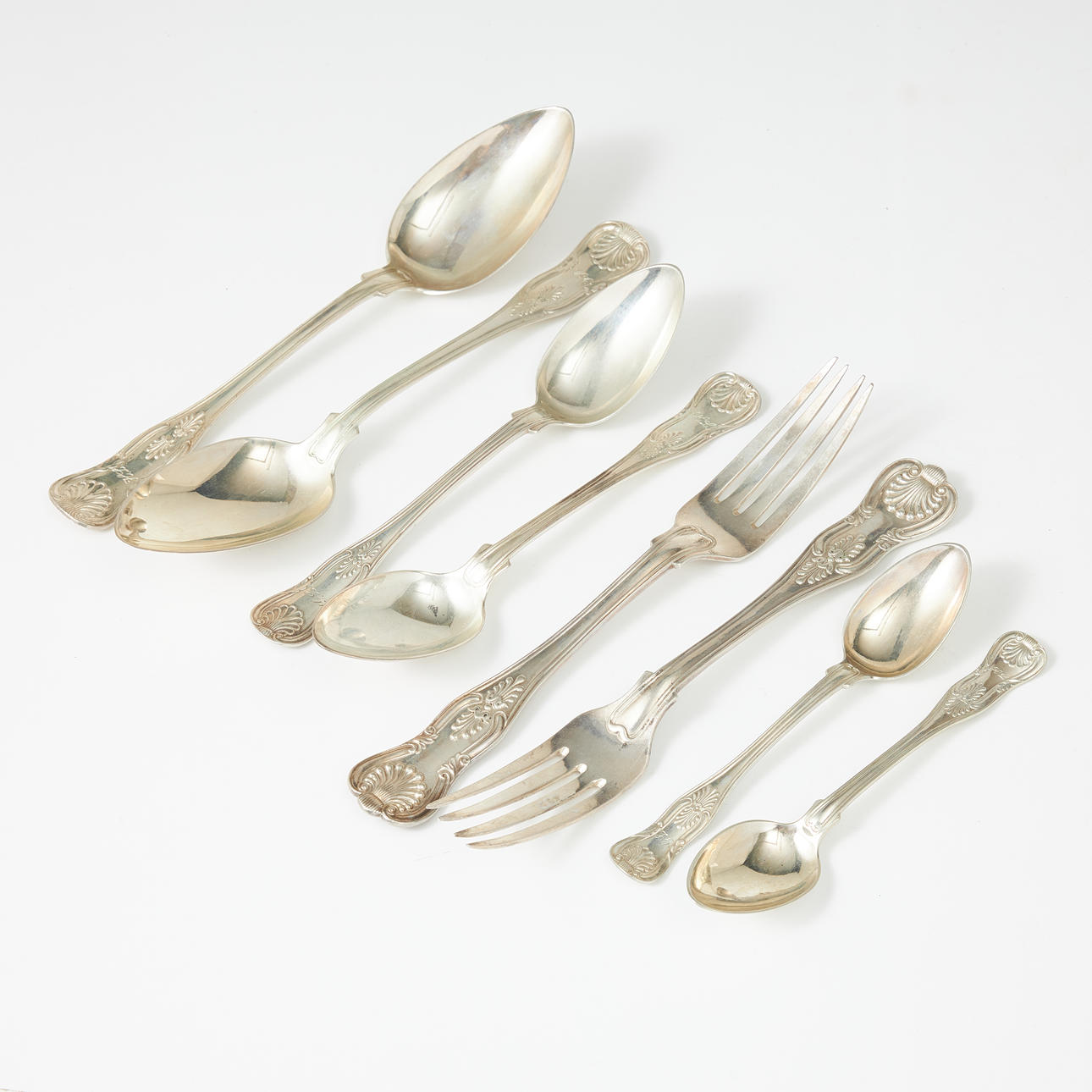 BESTICKSSERVIS, 37 dlr., silver, modell, Engelsk snäck, 1800-tal ...