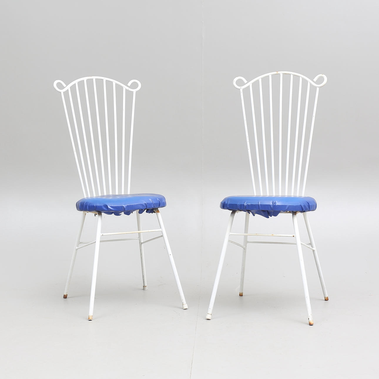 TRÄDGÅRDSSTOLAR, 2 st. 1950-tal. Bjärnums Slöjdfabrik AB.