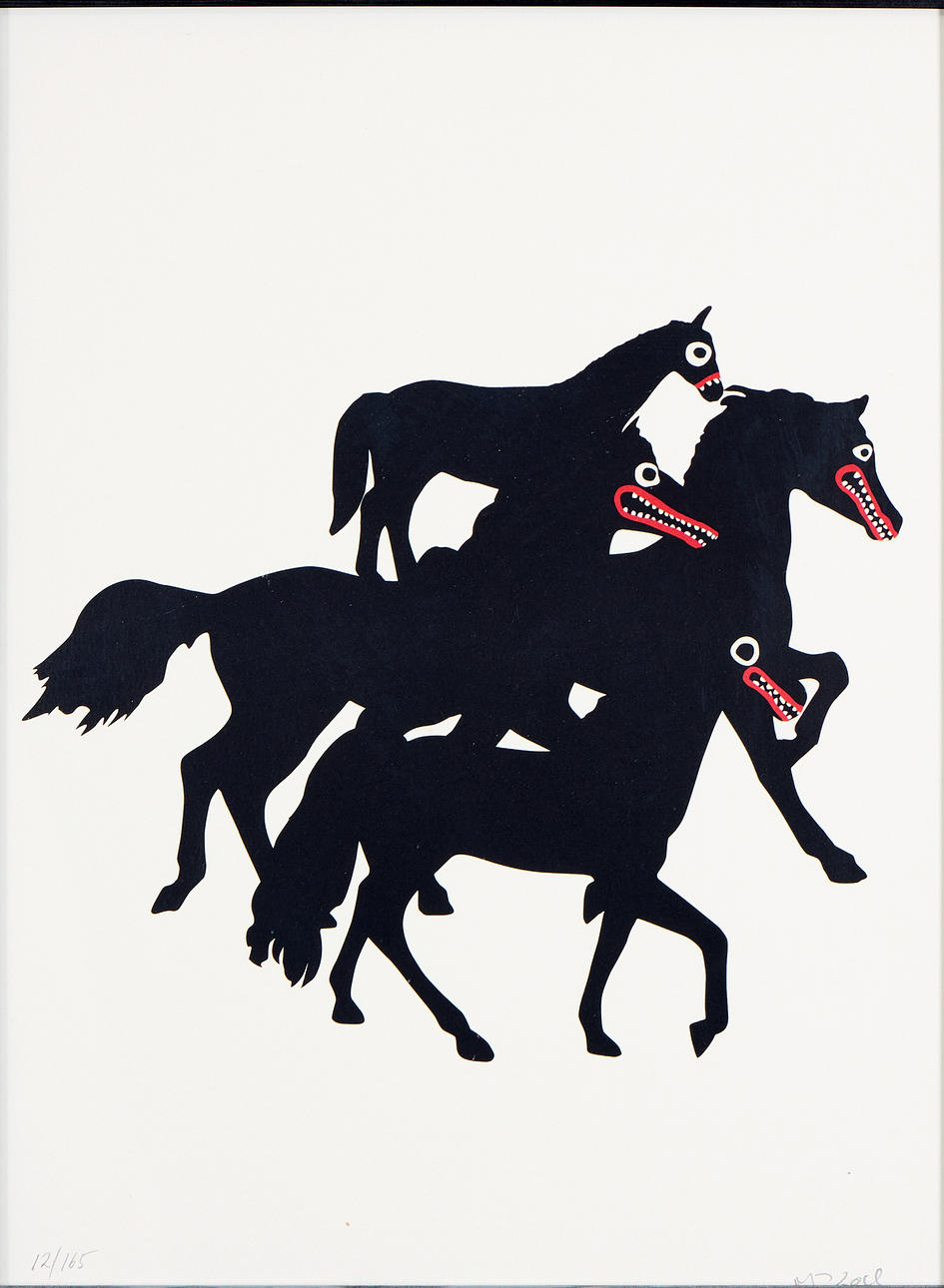 MAKODE LINDE. LITHOGRAPHY, horses.