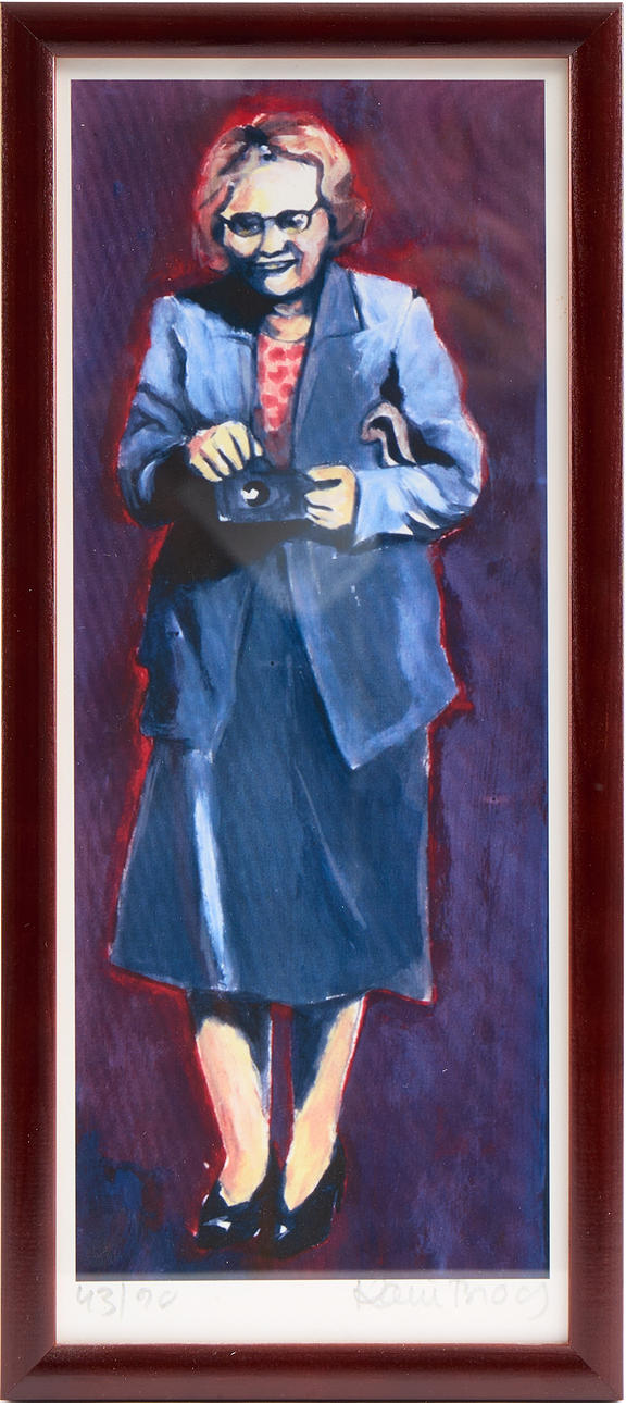 KARIN  BROOS. Lithograph, woman.