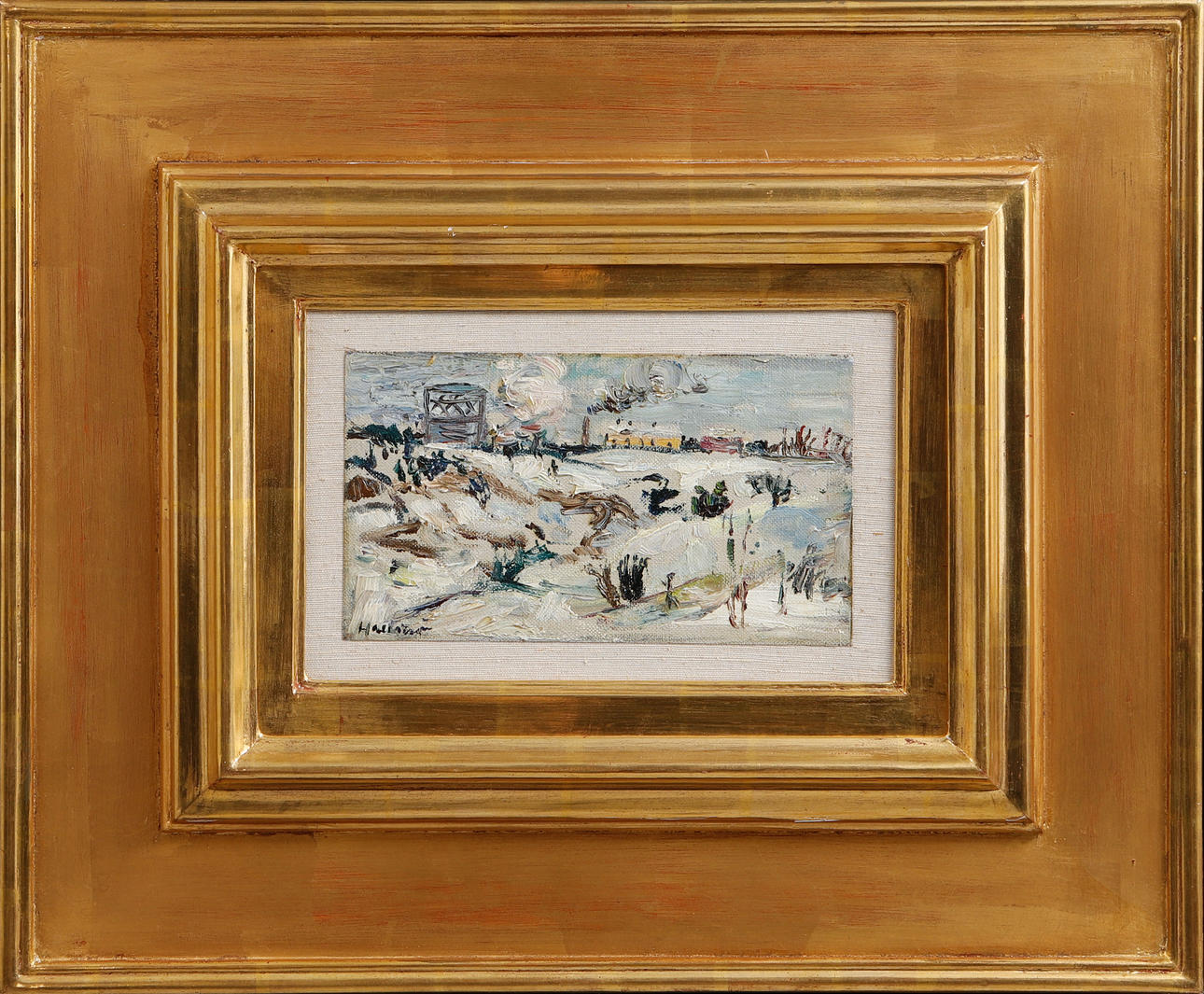 ERIC HALLSTRÖM. Landscape, oil on canvas, signed.