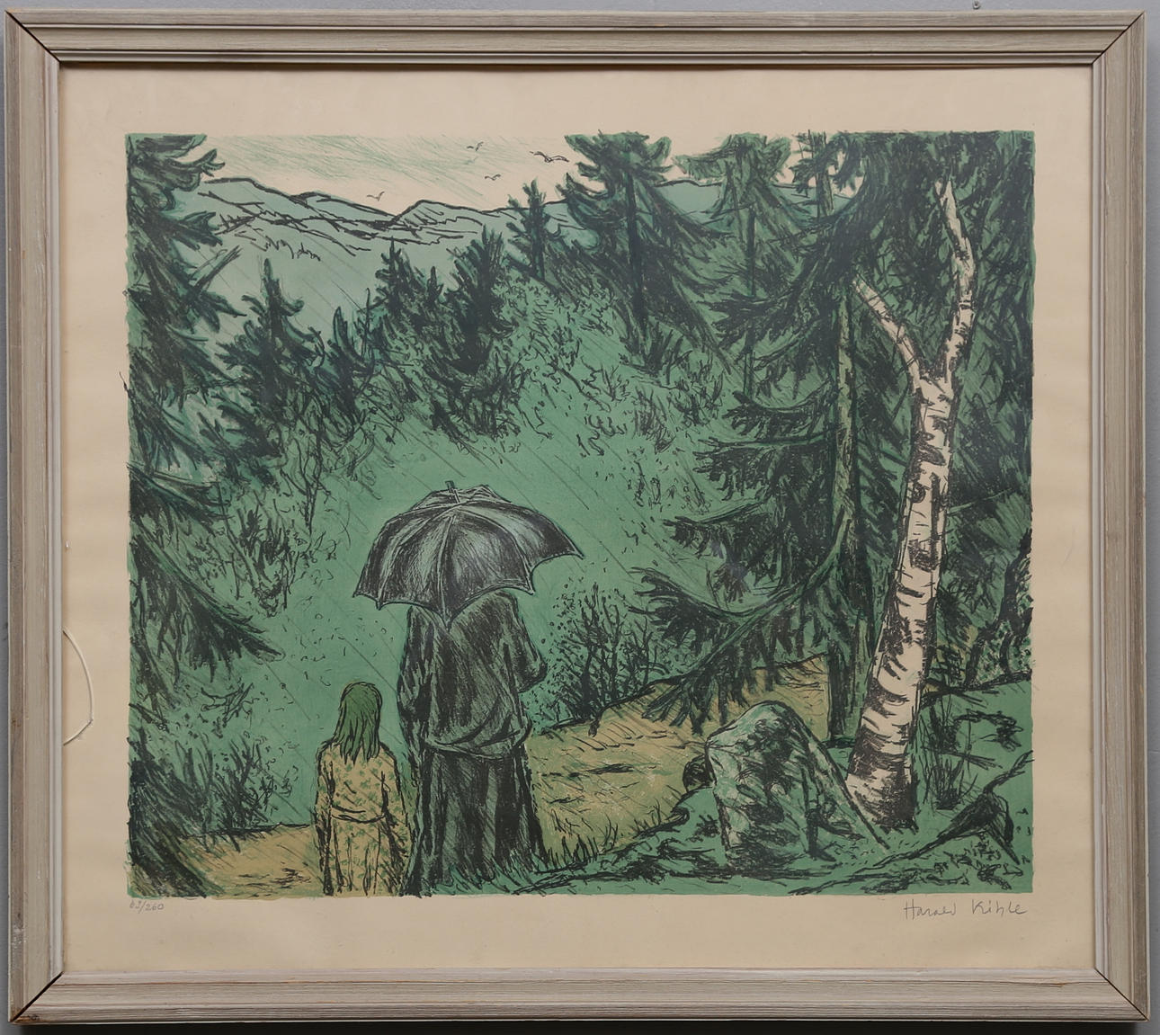 HARALD KIHLE. Litografi. Signerad och numrerad 63/260.