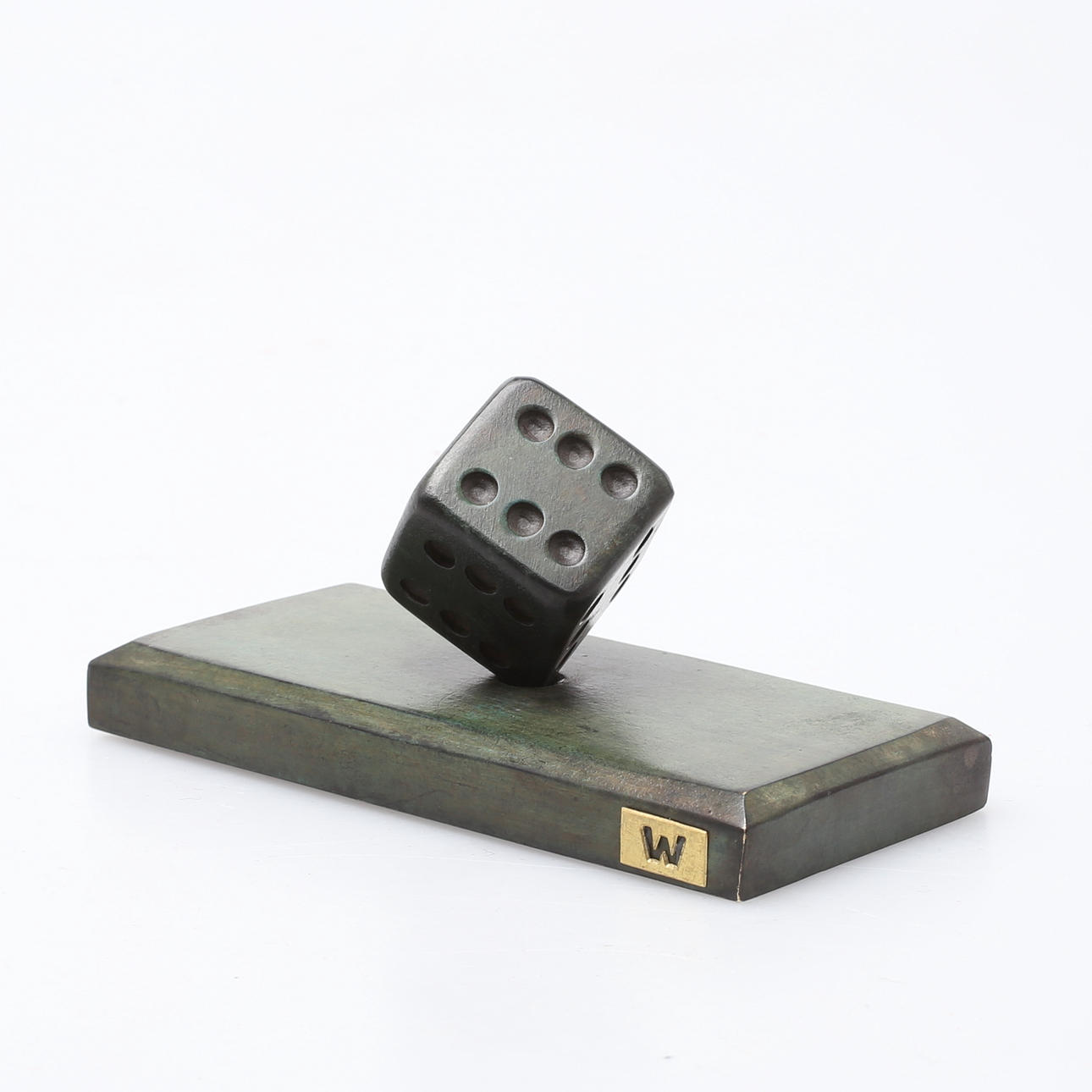 ANDREAS WARGENBRANT. Skulptur "Tärningen är kastad", brons, monogramsignerad och daterad 2016.