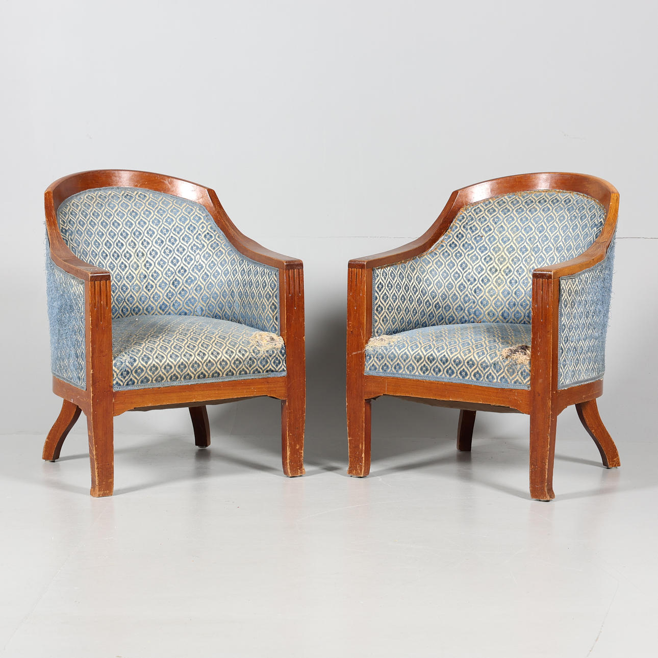 FÅTÖLJER, mahogny 2st.