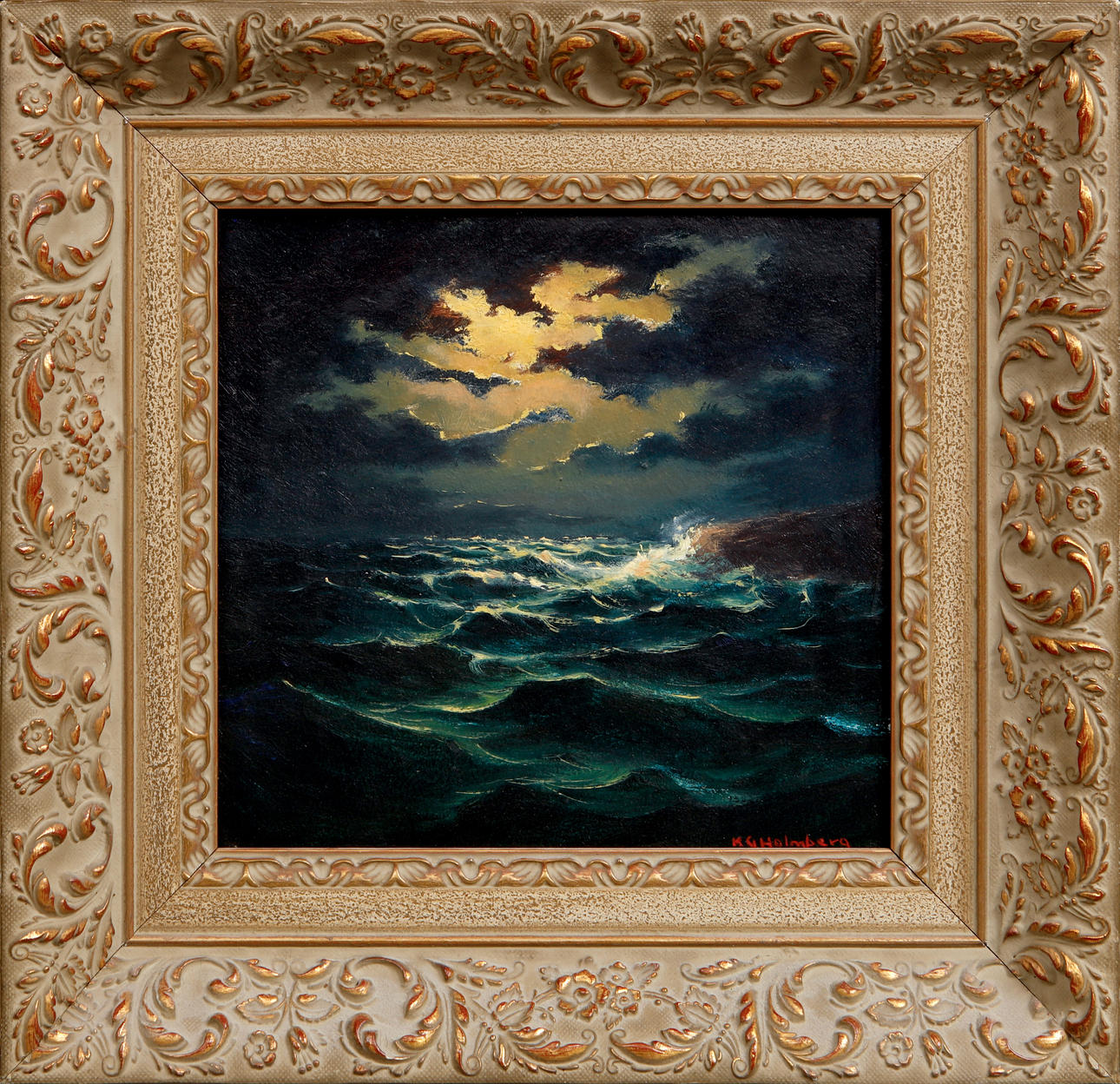 KARL GUSTAV HOLMBERG. Oil on panel, signed and dated -45.