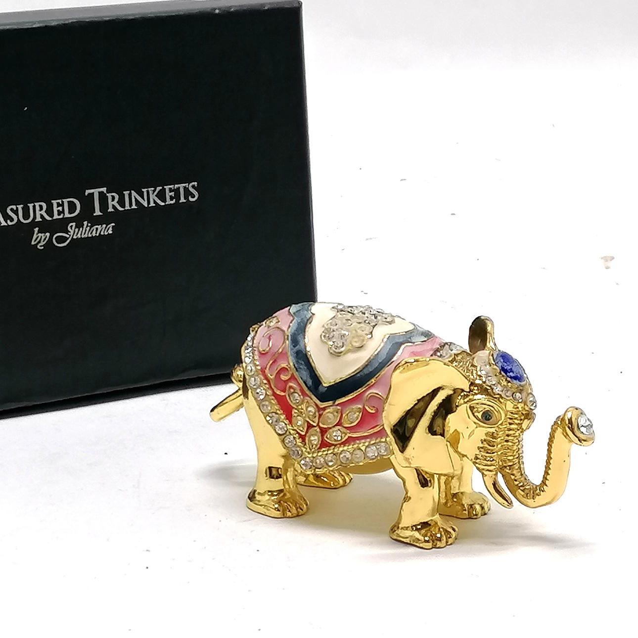 *JULIANA ELEPHANT TREASURED TRINKET BOX.