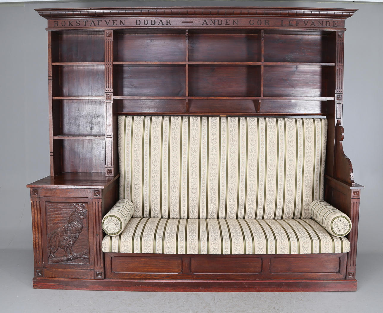 SOFFA/BOKHYLLA, 1800-tal.