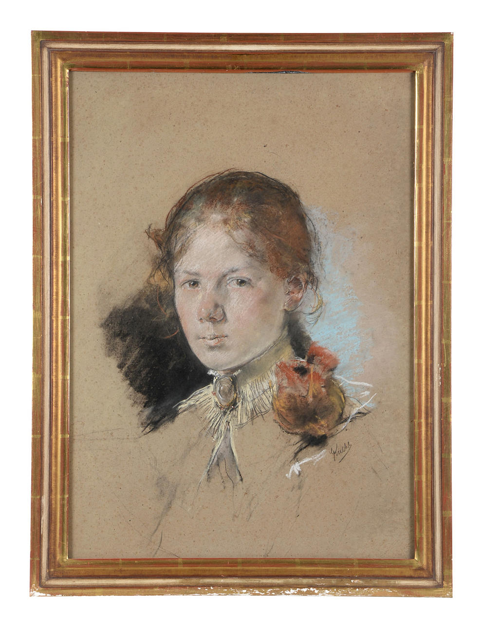 GOTTHARD KUEHL. Porträtt av en ung kvinna.