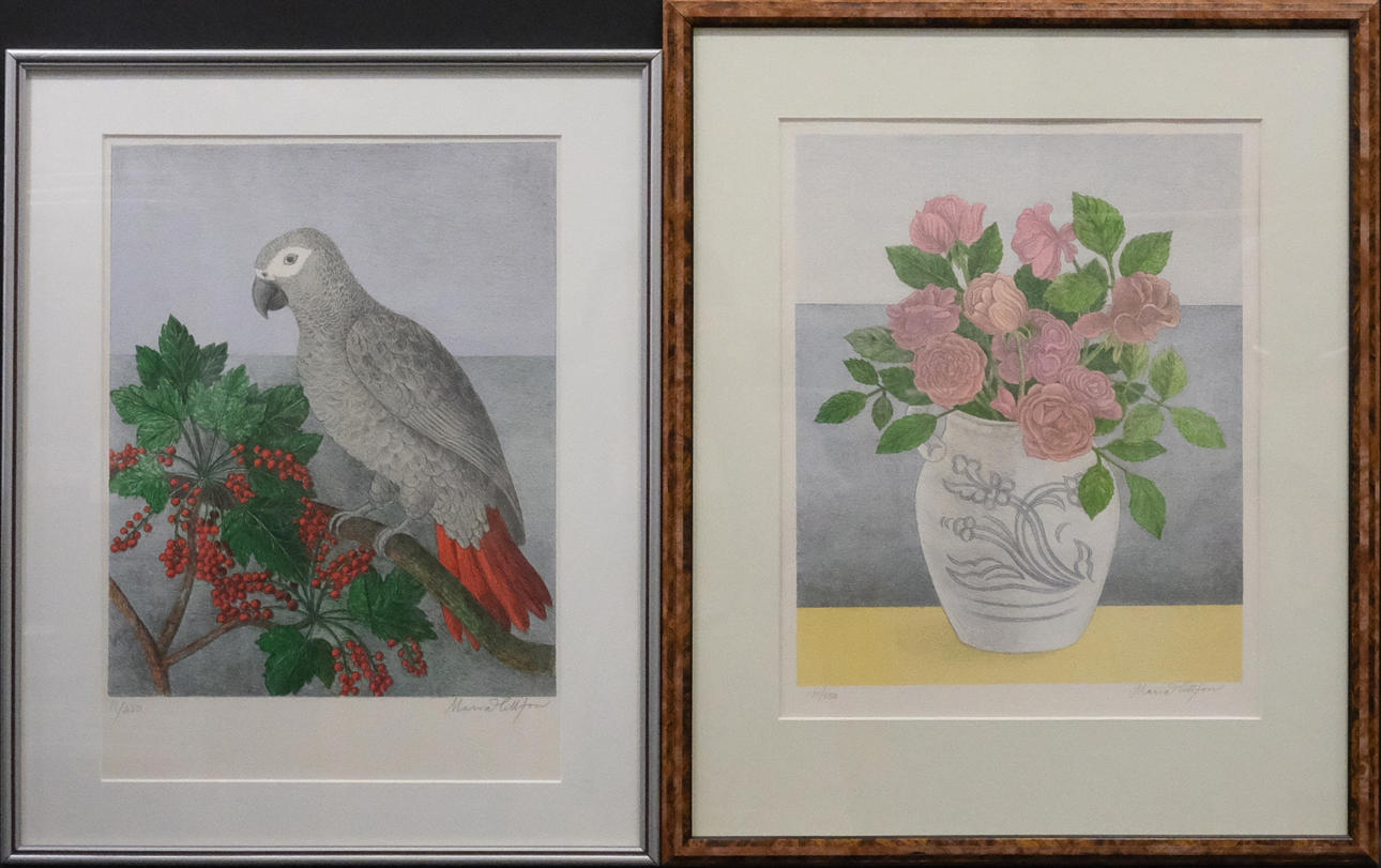 MARIA HILLFON. TWO LITHOGRAPHS.