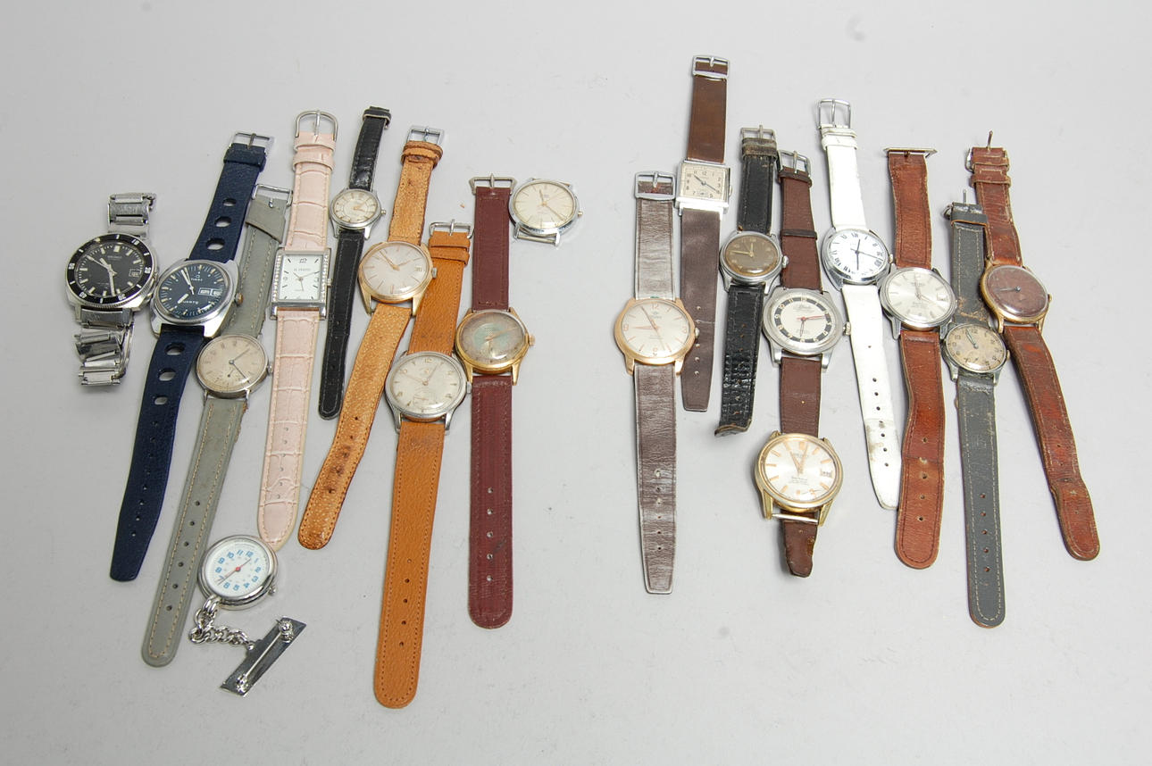 ARMBANDSUR, vintage,18 st, Seiko, Atlantic,m.m,1940 -1980.