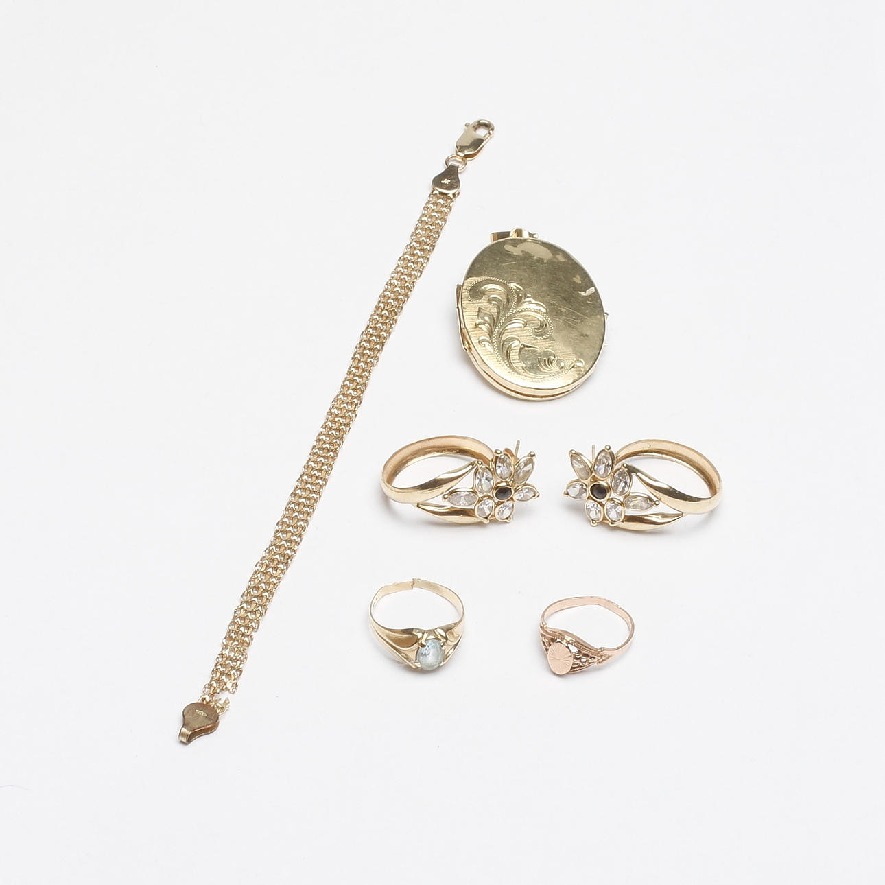 GULDSMYCKEN, 14k guld, vikt ca 21,3 gr.