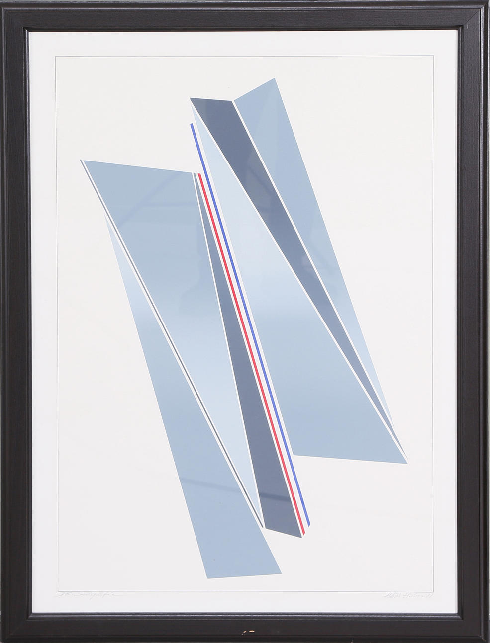 ALEXIUS HUBER. Komposition, serigrafi, signerad och daterad -88.