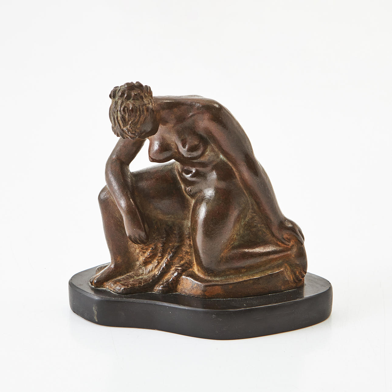 TOROLF ENGSTRÖM. “The model changes position” sculpture, signed Torolf E and dated 1956, 1/10, patinated bronze, foundry stamp E.Pettersson fud.