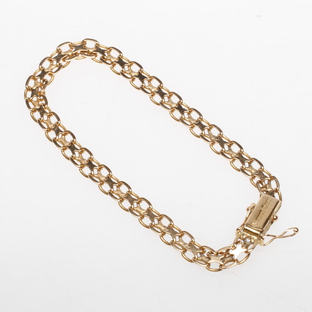 ARMBAND X-LÄNK, 18k guld, vikt ca 11,3gr.