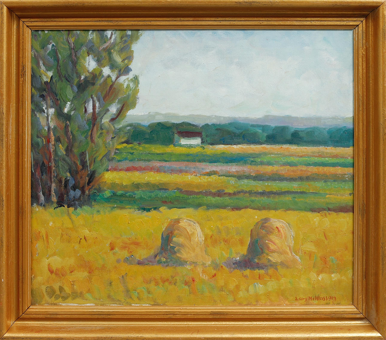 LARS NIKLASSON. Landscape, oil on canvas, signed.