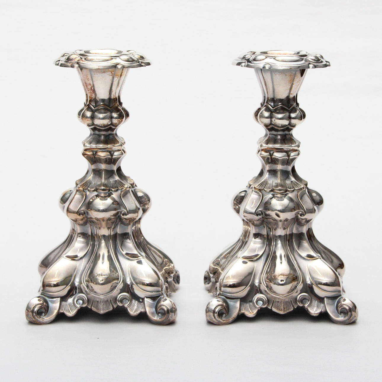 Candlesticks, 1 pair, silver, 830.