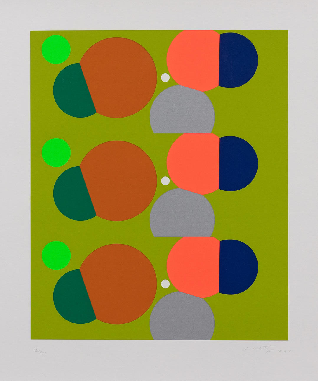 CURT FORS. Composition, silkscreen, signed and numbered 12/200.