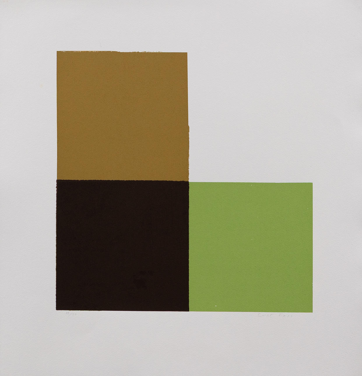 CURT FORS. Composition, silkscreen, signed and numbered 19/50.